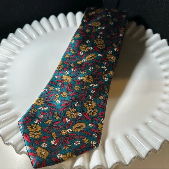 Vintage Oscar de la Renta Couture Men's Neck Tie – Silk Velour, GORGEOUS !! - Picture 7 of 11